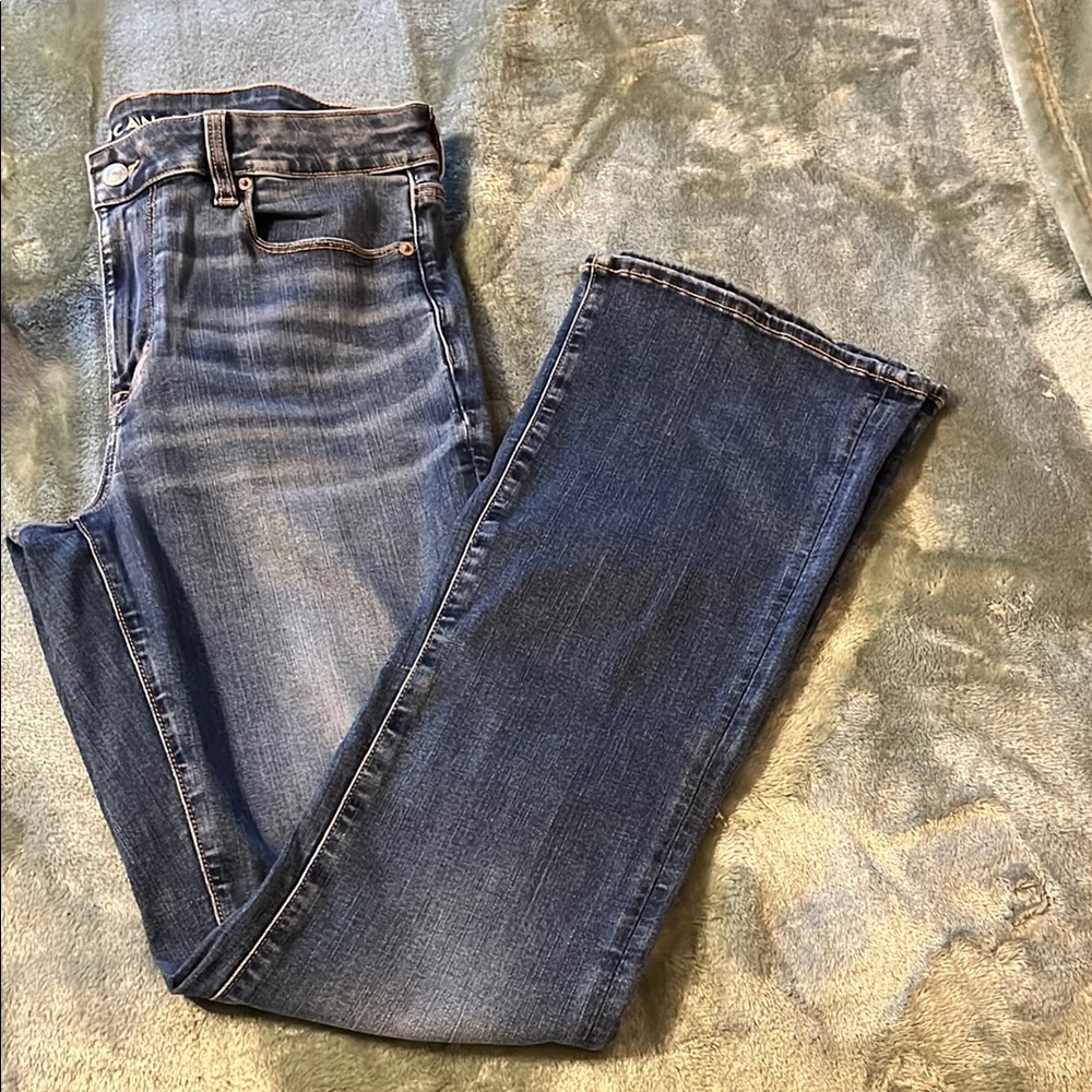 American Eagle Outfitters Women's Dark Blue Boot Cut Jeans